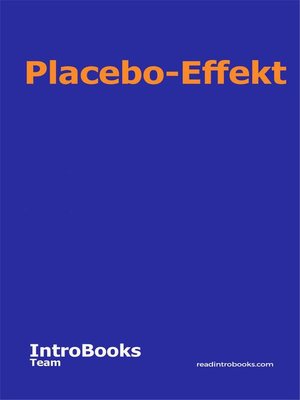 cover image of Placebo-Effekt
